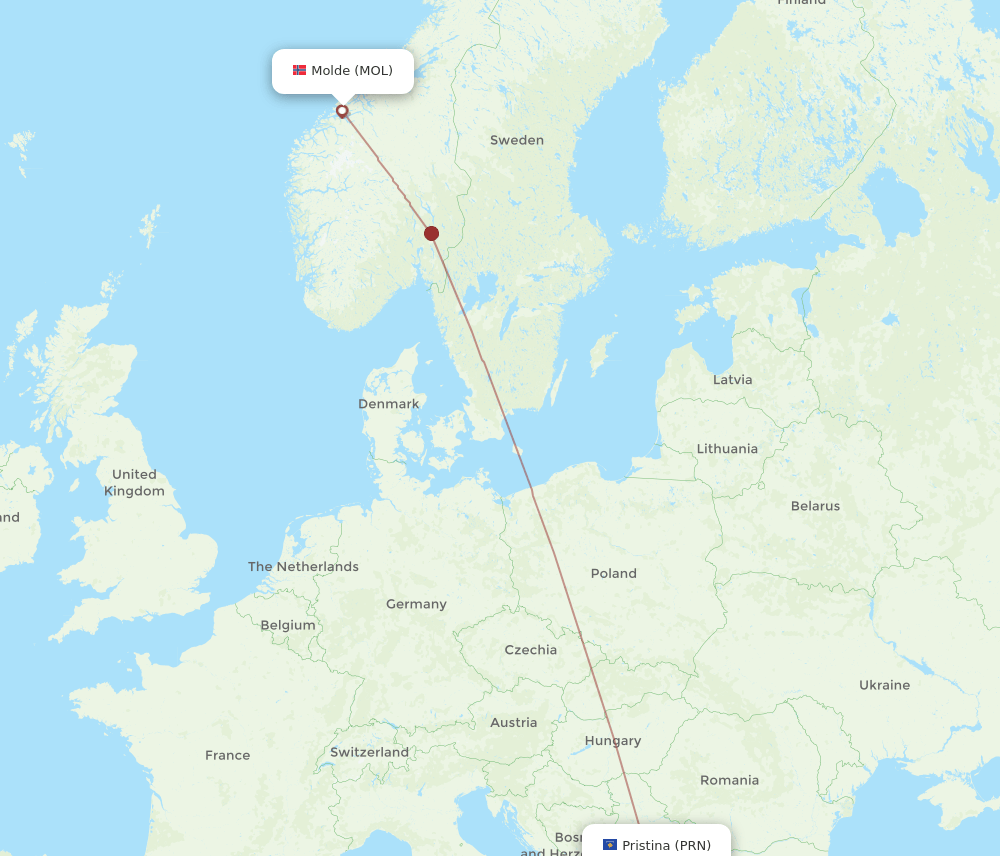 PRN-MOL flight routes