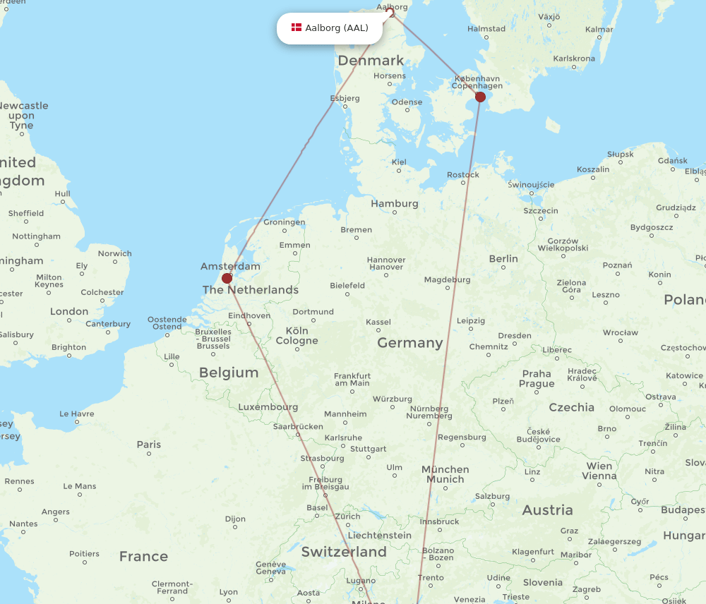 PSA-AAL flight routes