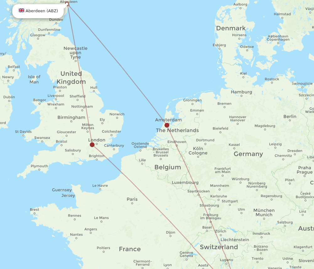 PSA to ABZ flights and routes map