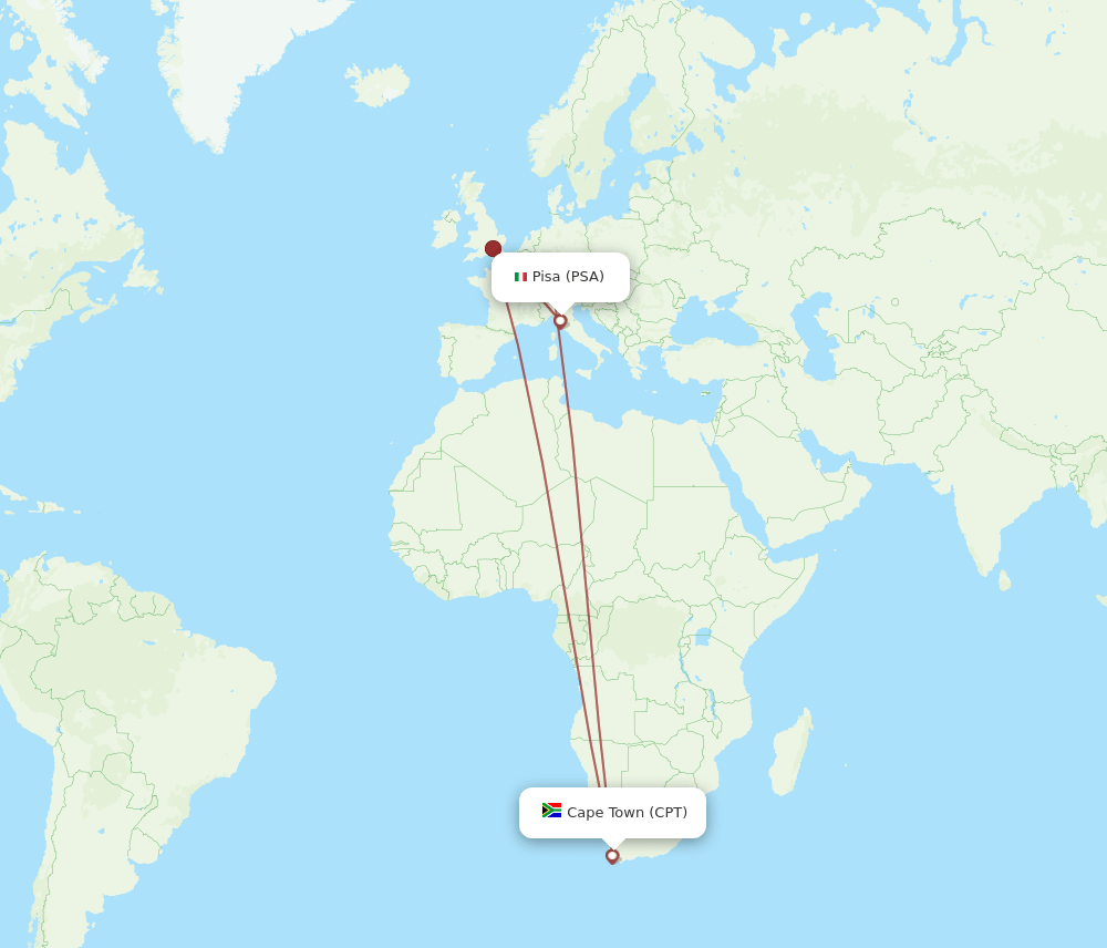 PSA-CPT flight routes