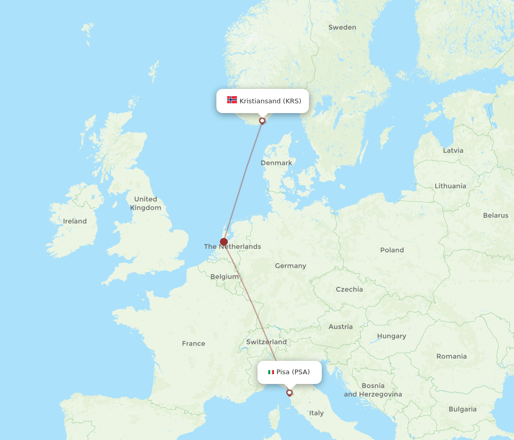 PSA-KRS flight routes
