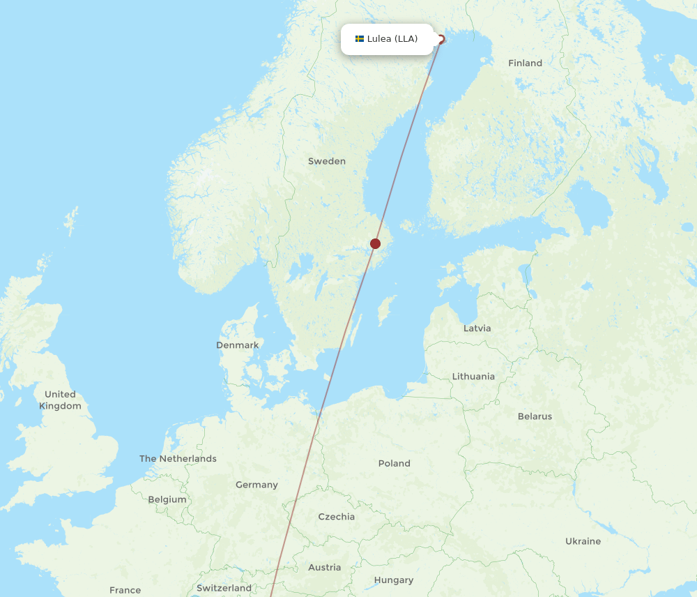 PSA-LLA flight routes