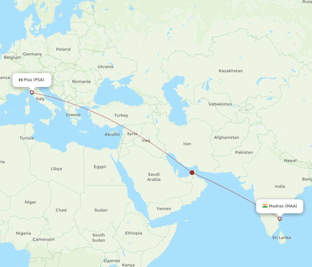 PSA-MAA flight routes
