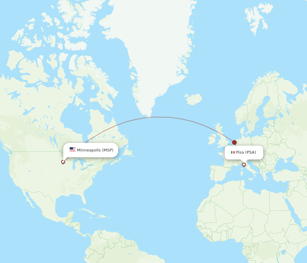 PSA-MSP flight routes