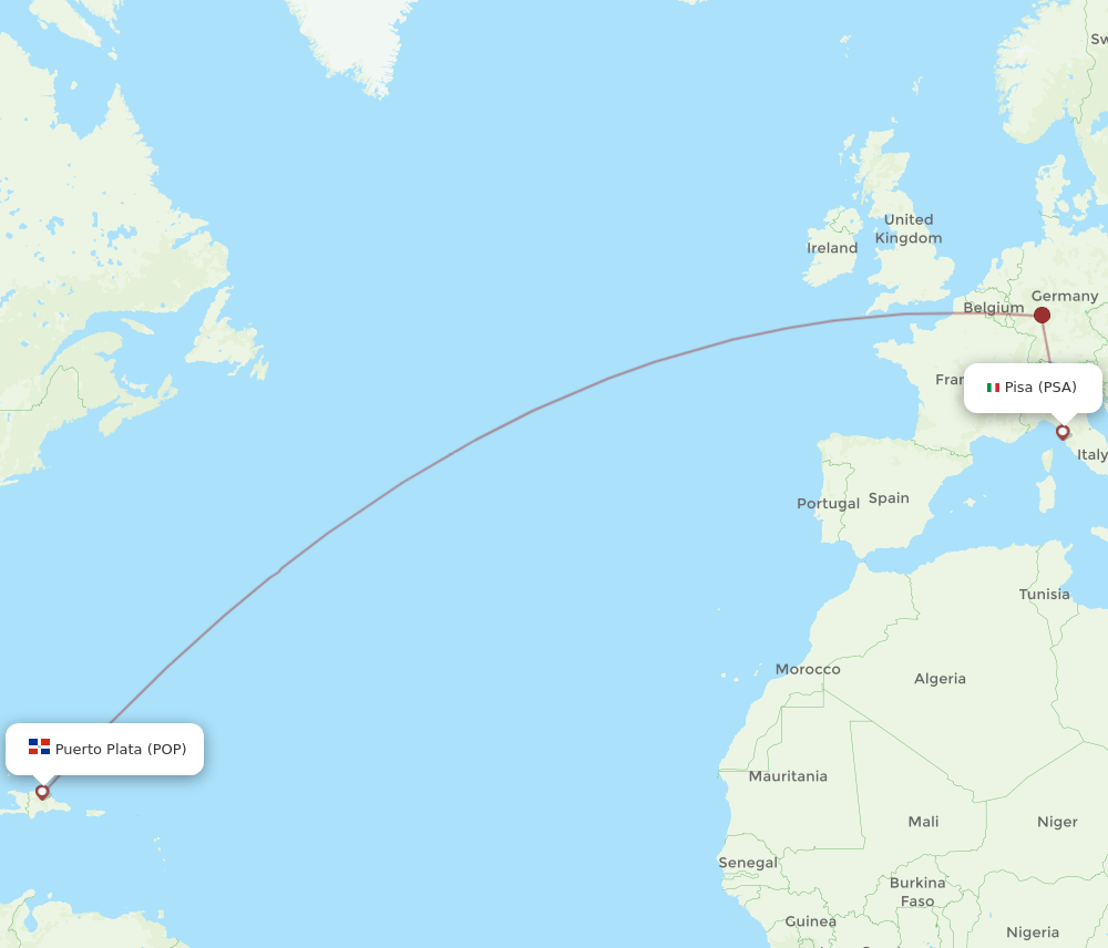 PSA-POP flight routes