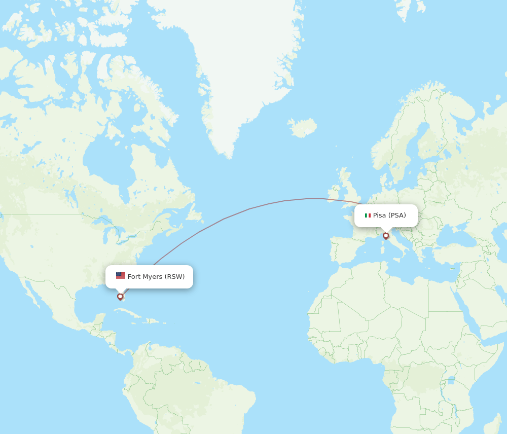 PSA-RSW flight routes