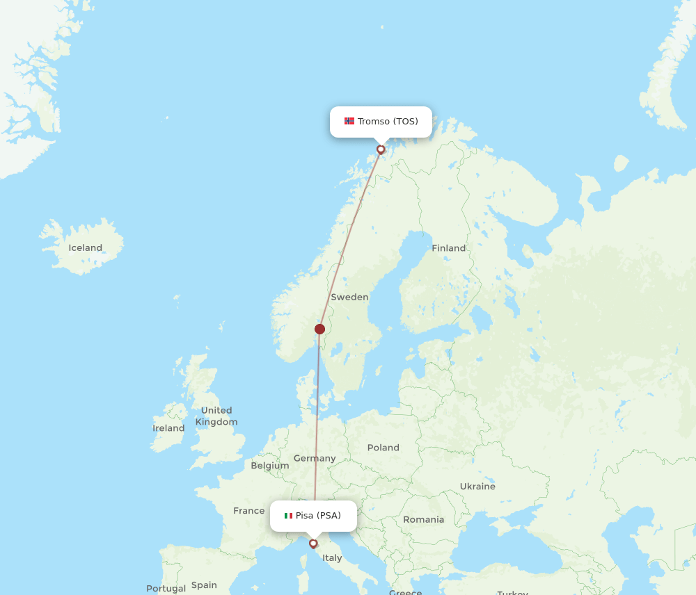 PSA-TOS flight routes