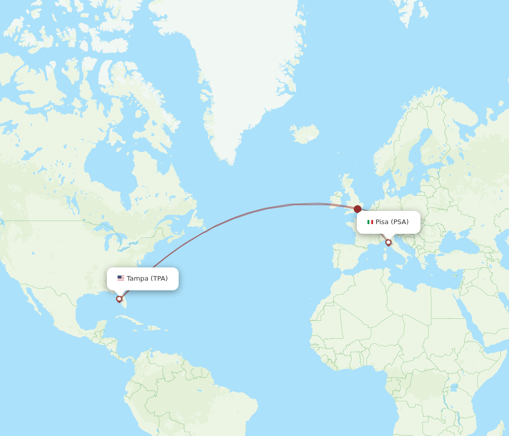 PSA-TPA flight routes