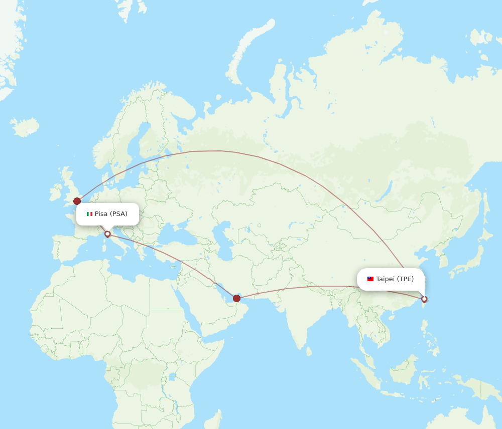PSA-TPE flight routes