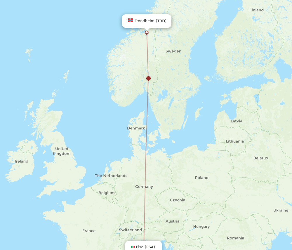 PSA-TRD flight routes