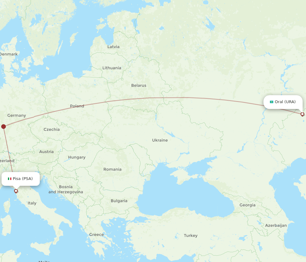 PSA-URA flight routes