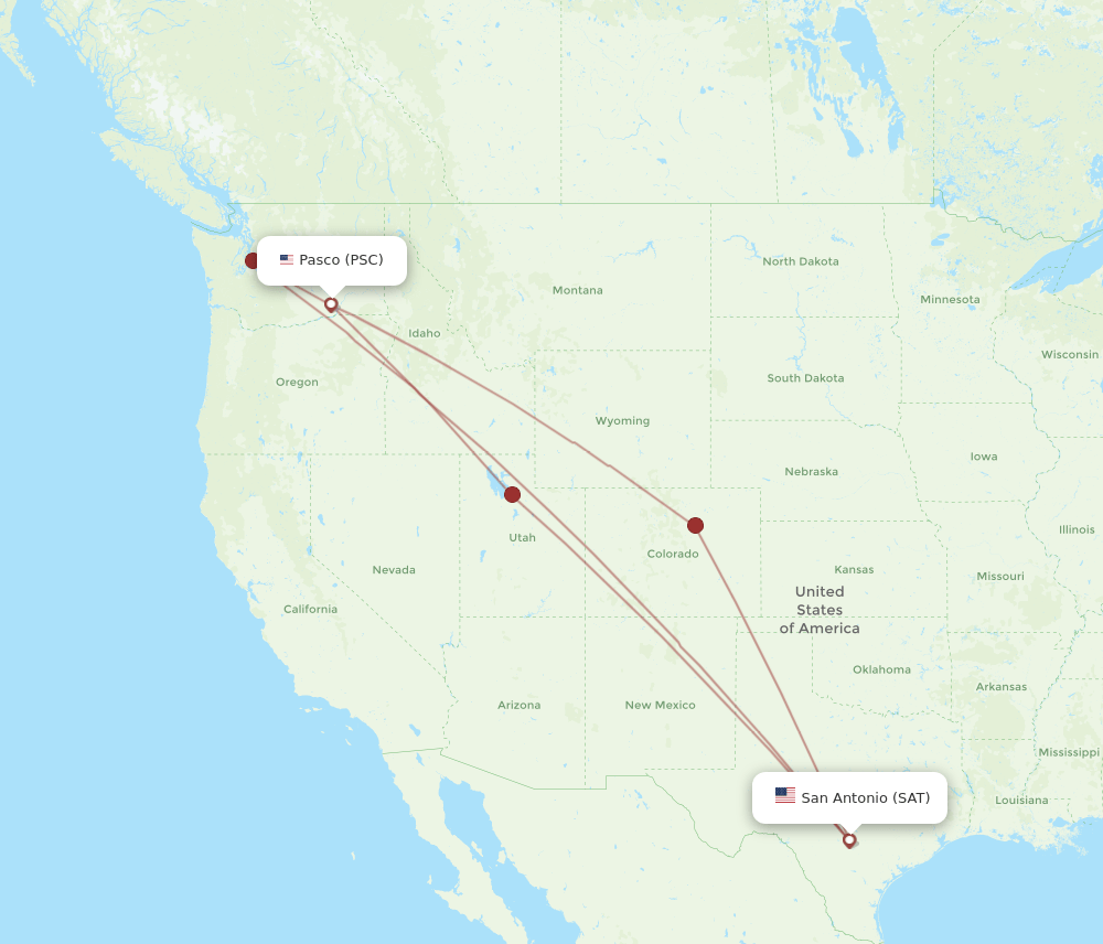 PSC-SAT flight routes