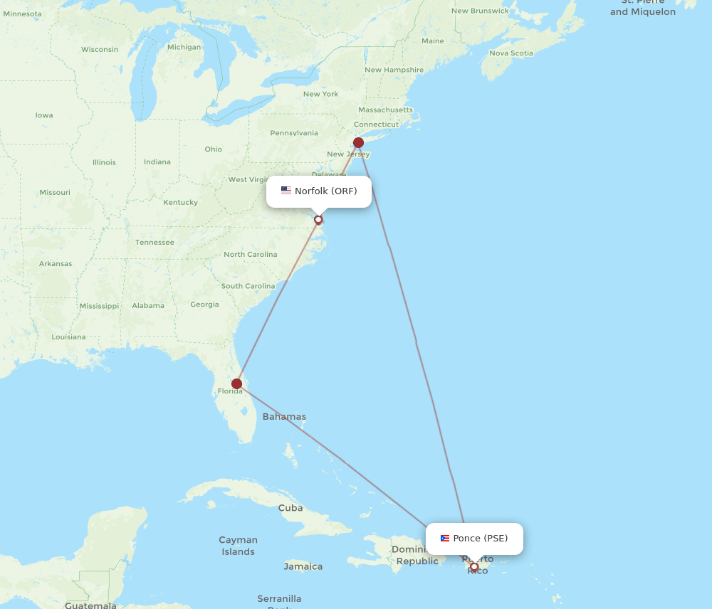 PSE-ORF flight routes