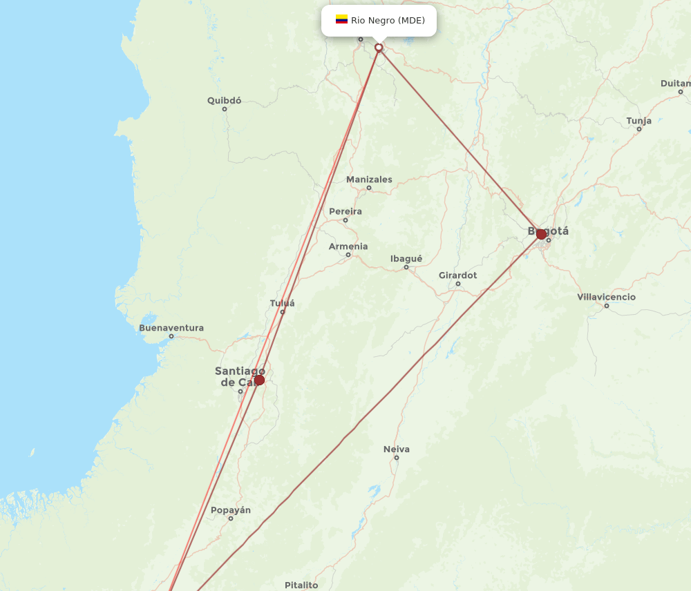 PSO-MDE flight routes
