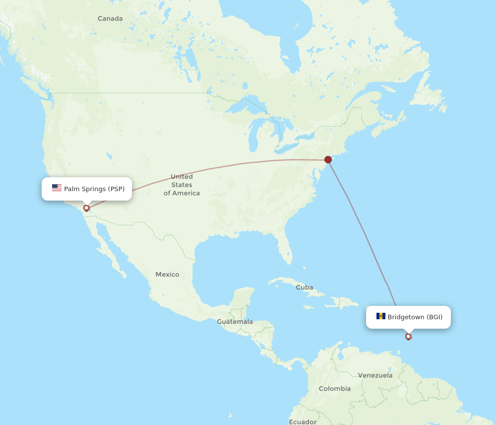 PSP-BGI flight routes