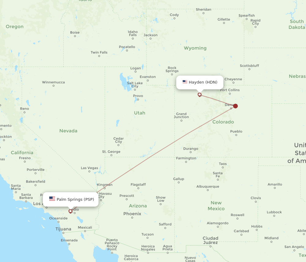 PSP-HDN flight routes