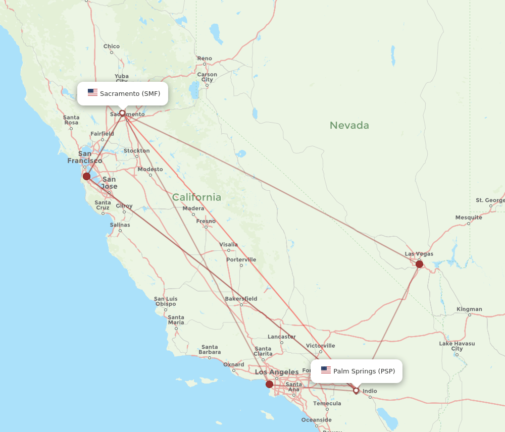 PSP-SMF flight routes