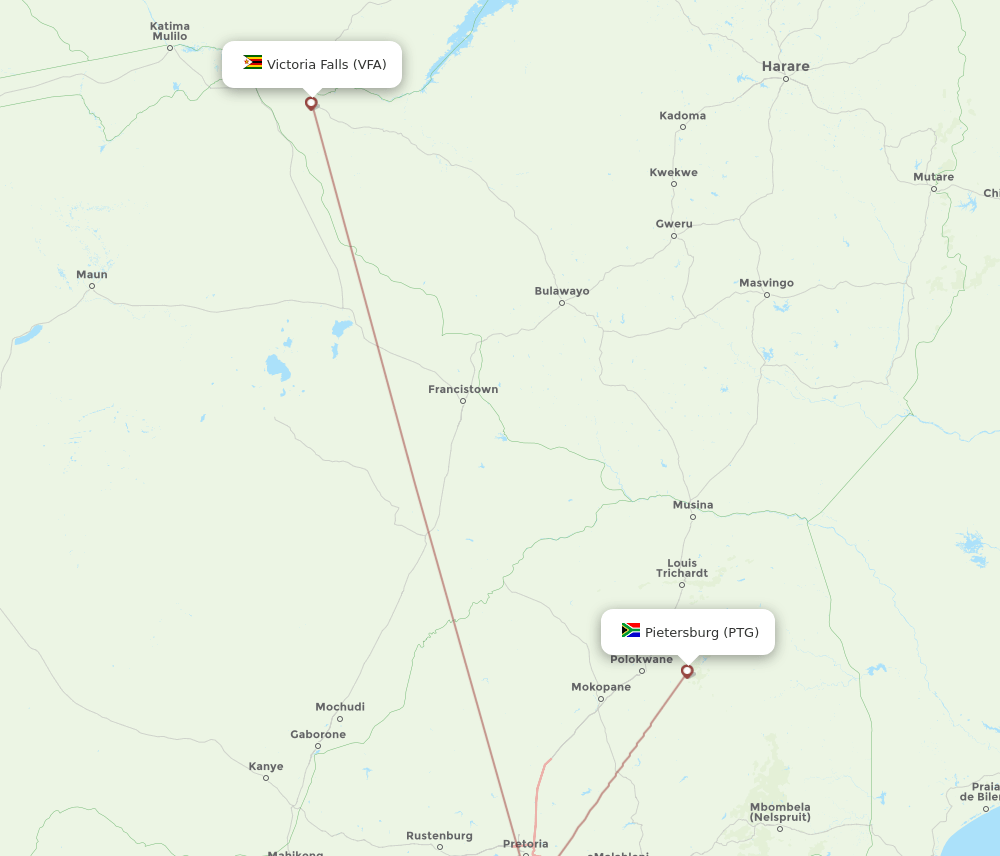 PTG-VFA flight routes