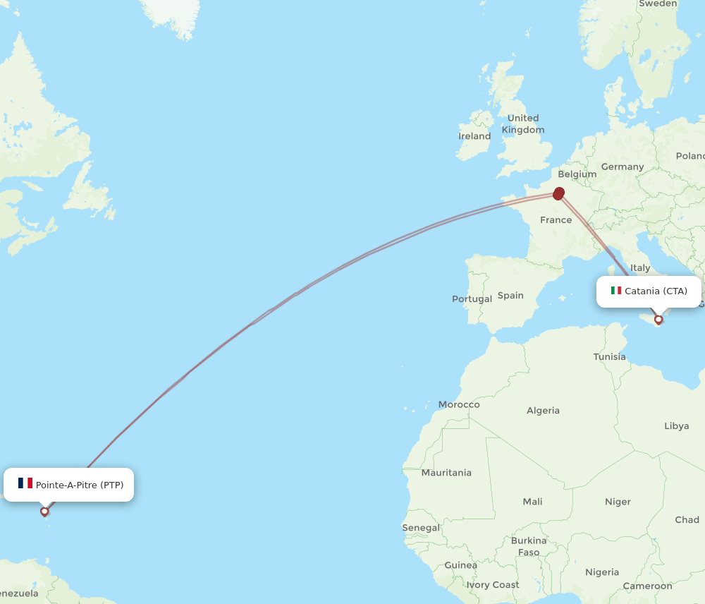 PTP-CTA flight routes