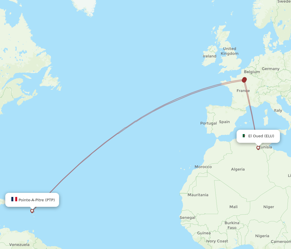 PTP-ELU flight routes