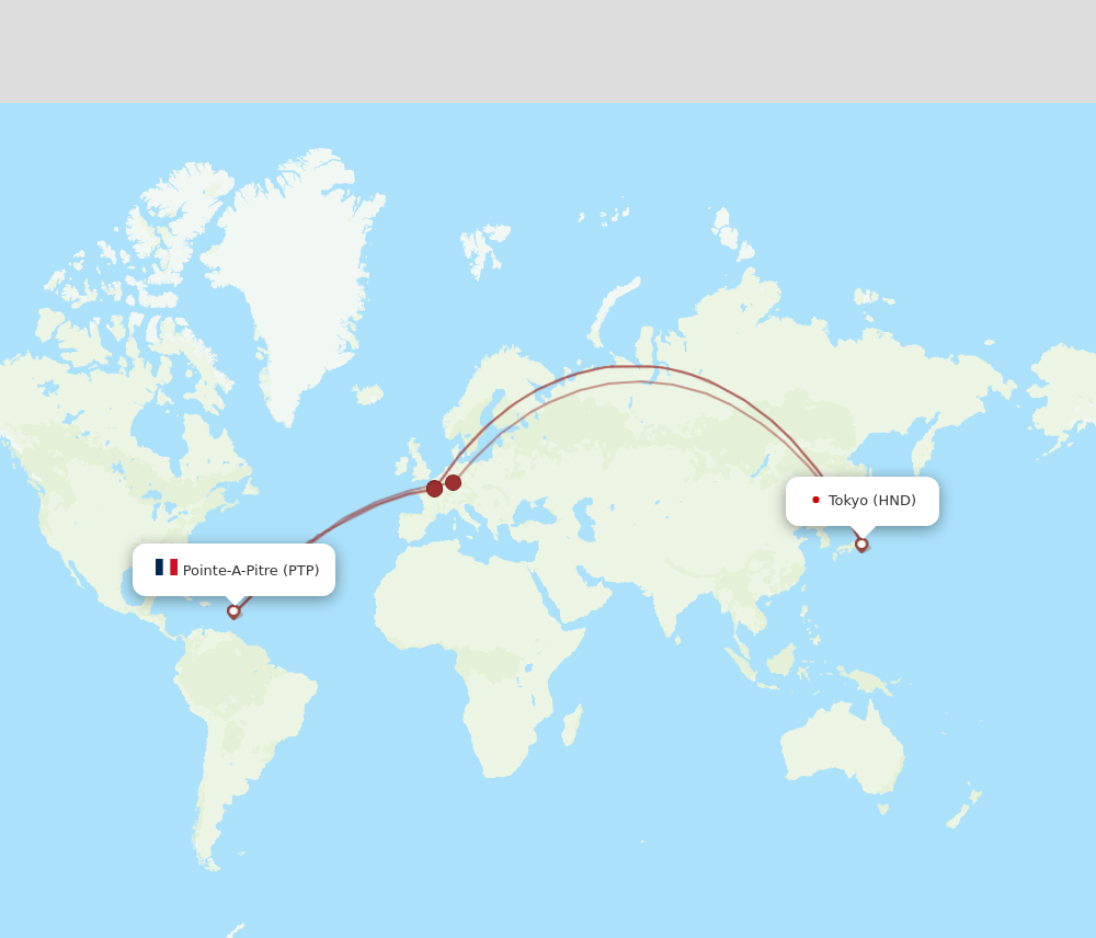 PTP-HND flight routes