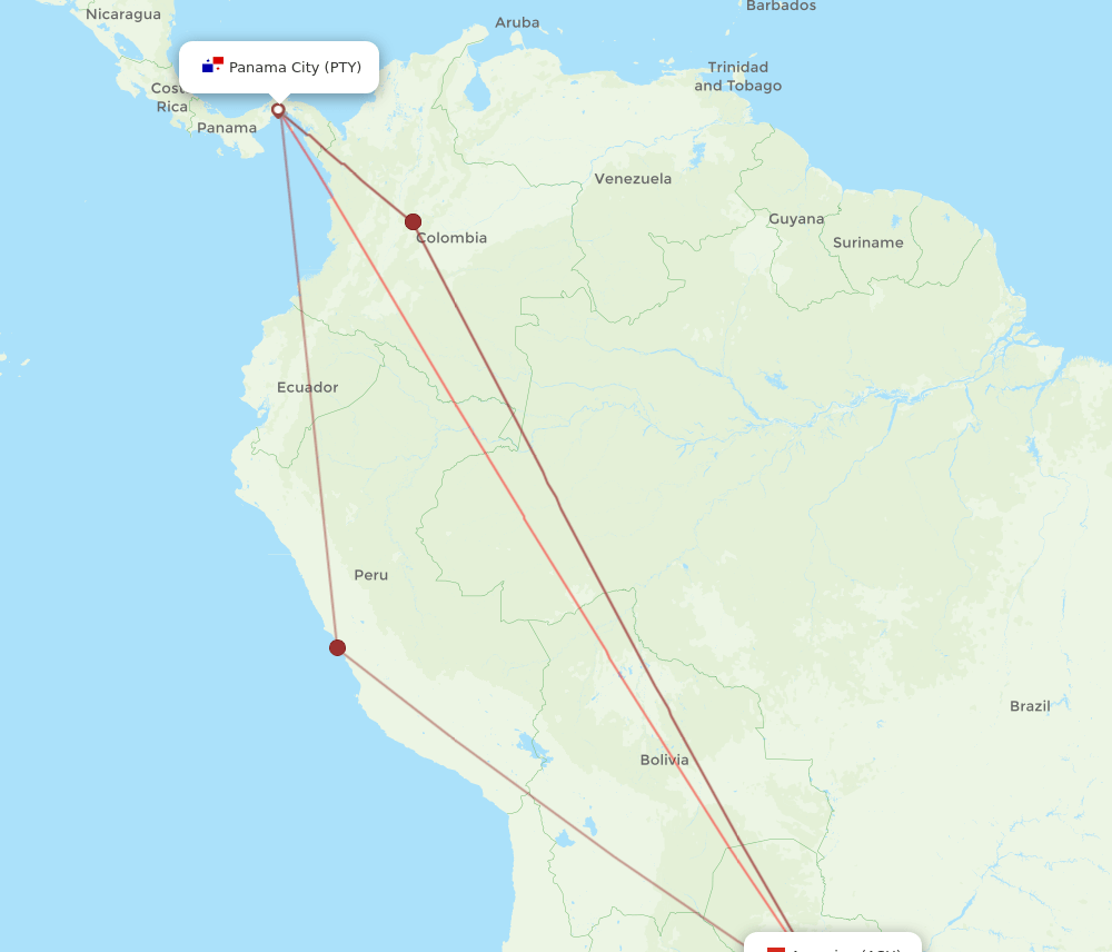 PTY-ASU flight routes