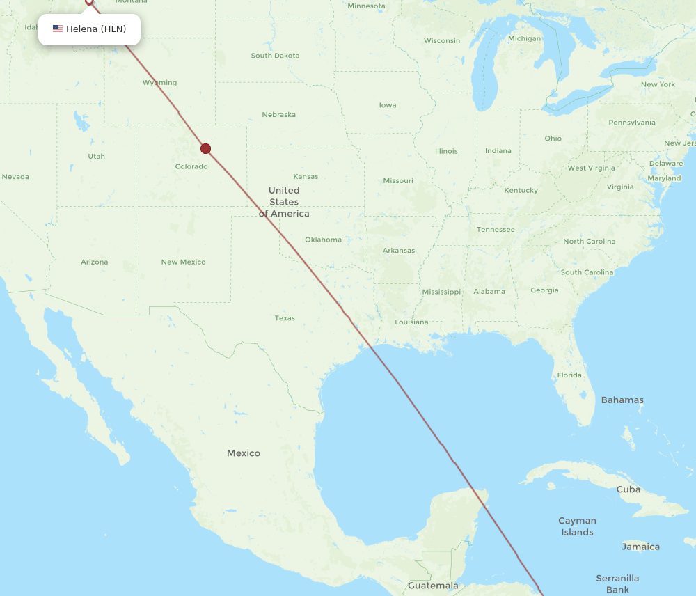 PTY-HLN flight routes