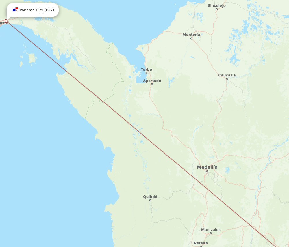 PTY-IBE flight routes