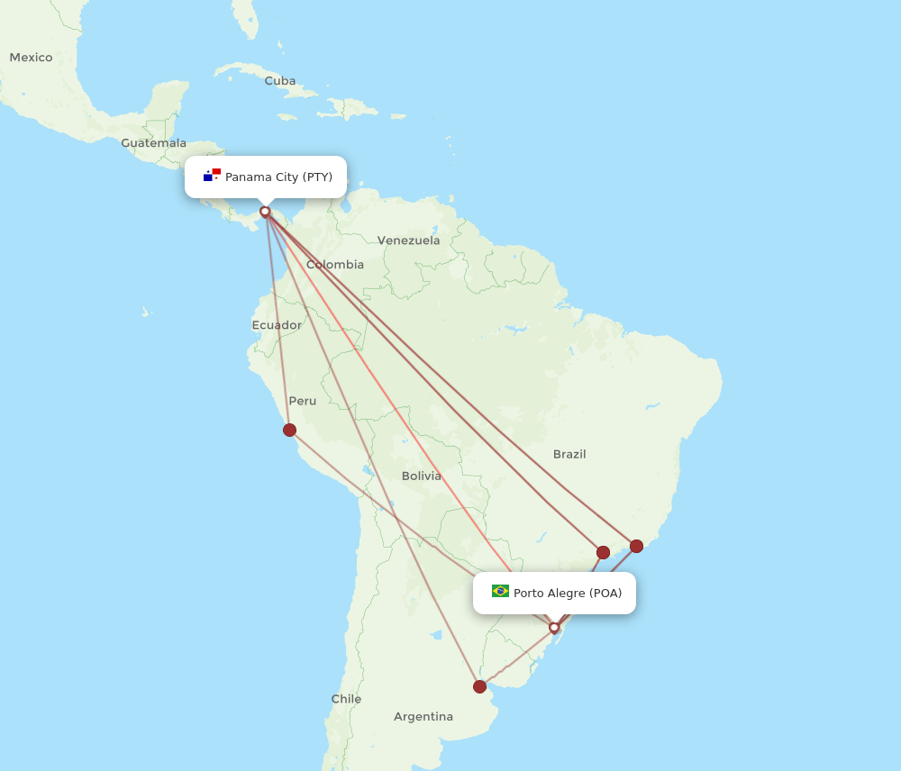 PTY-POA flight routes