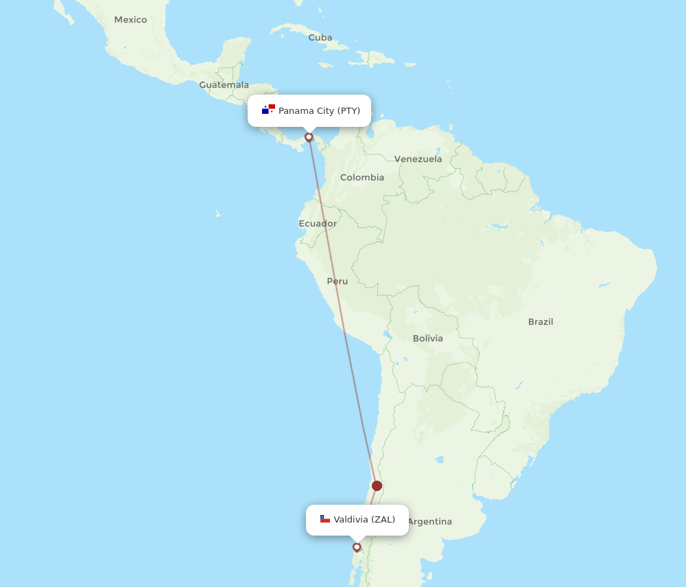 PTY-ZAL flight routes