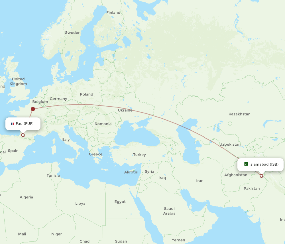PUF-ISB flight routes