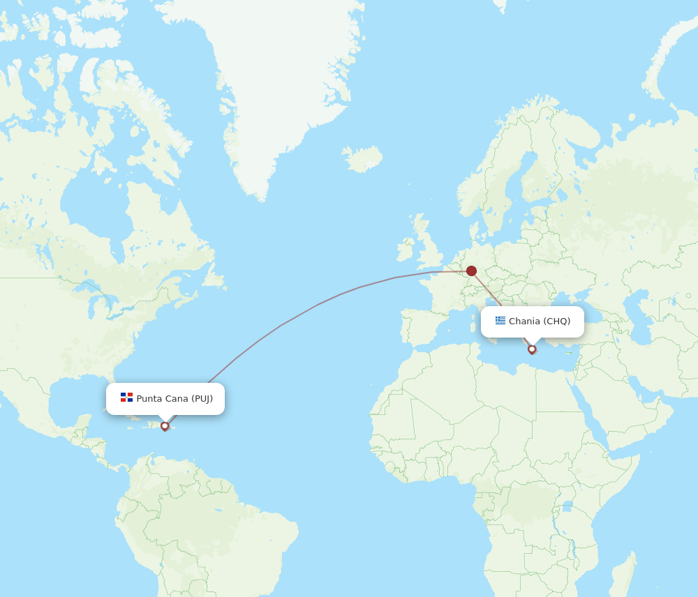 PUJ-CHQ flight routes