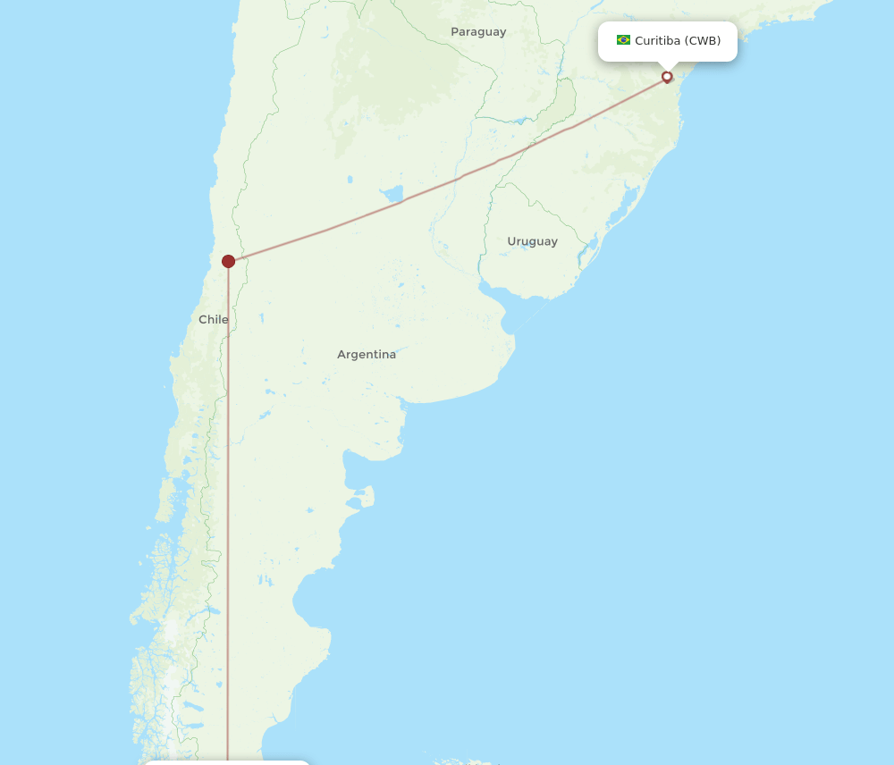 PUQ-CWB flight routes