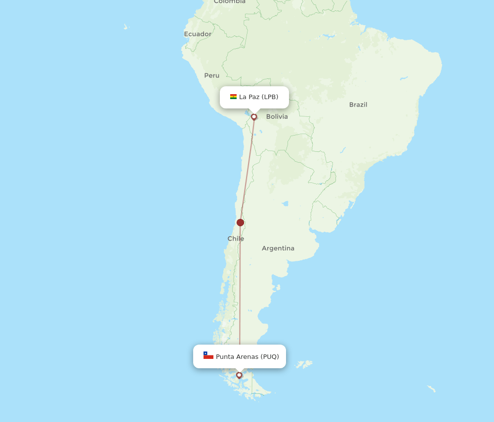 PUQ-LPB flight routes