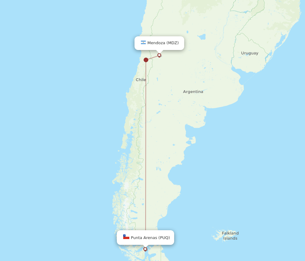 PUQ-MDZ flight routes
