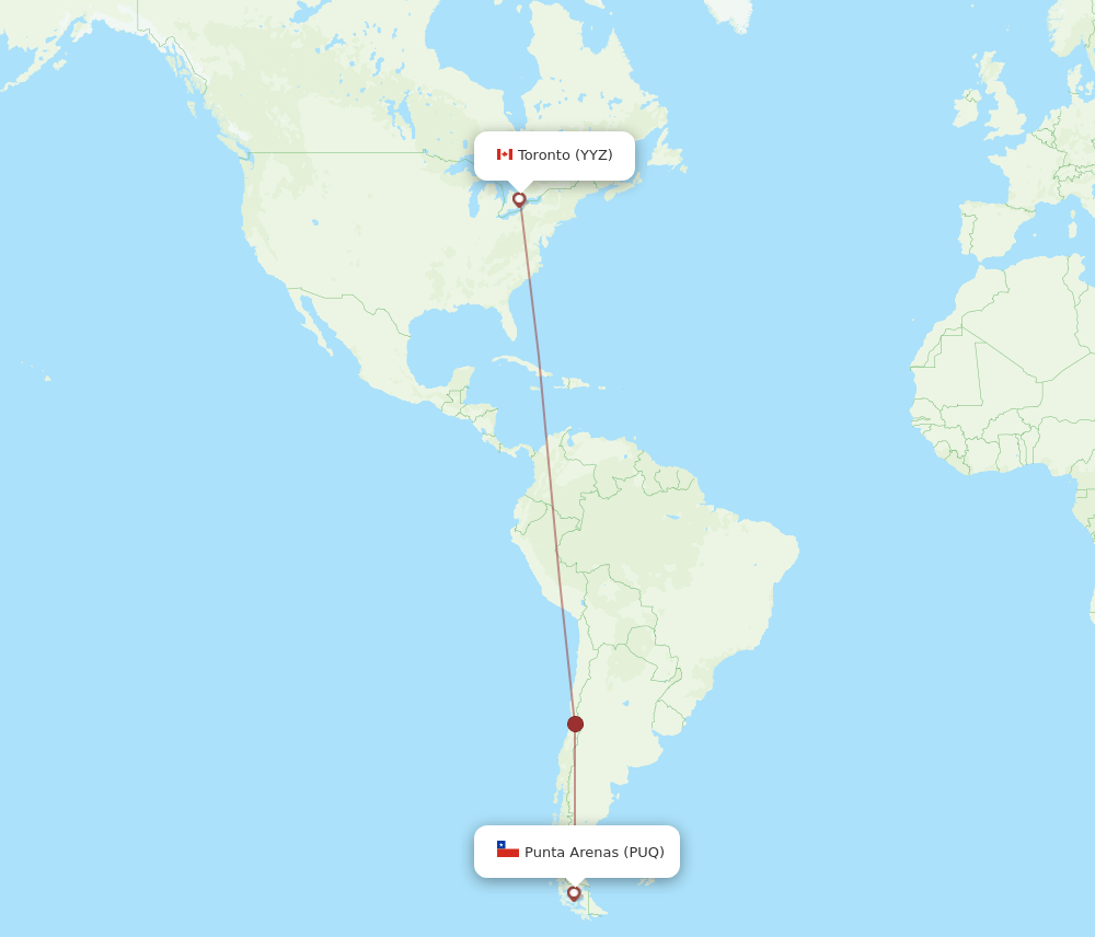 PUQ-YYZ flight routes
