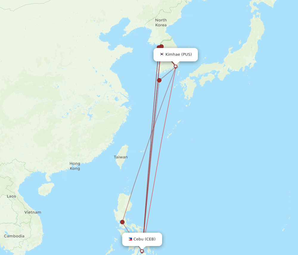 PUS-CEB flight routes