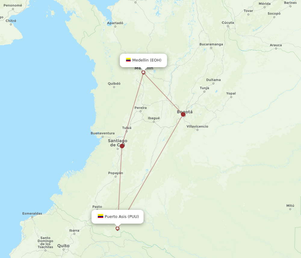 PUU-EOH flight routes