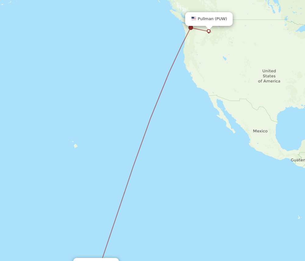 PUW-PPT flight routes