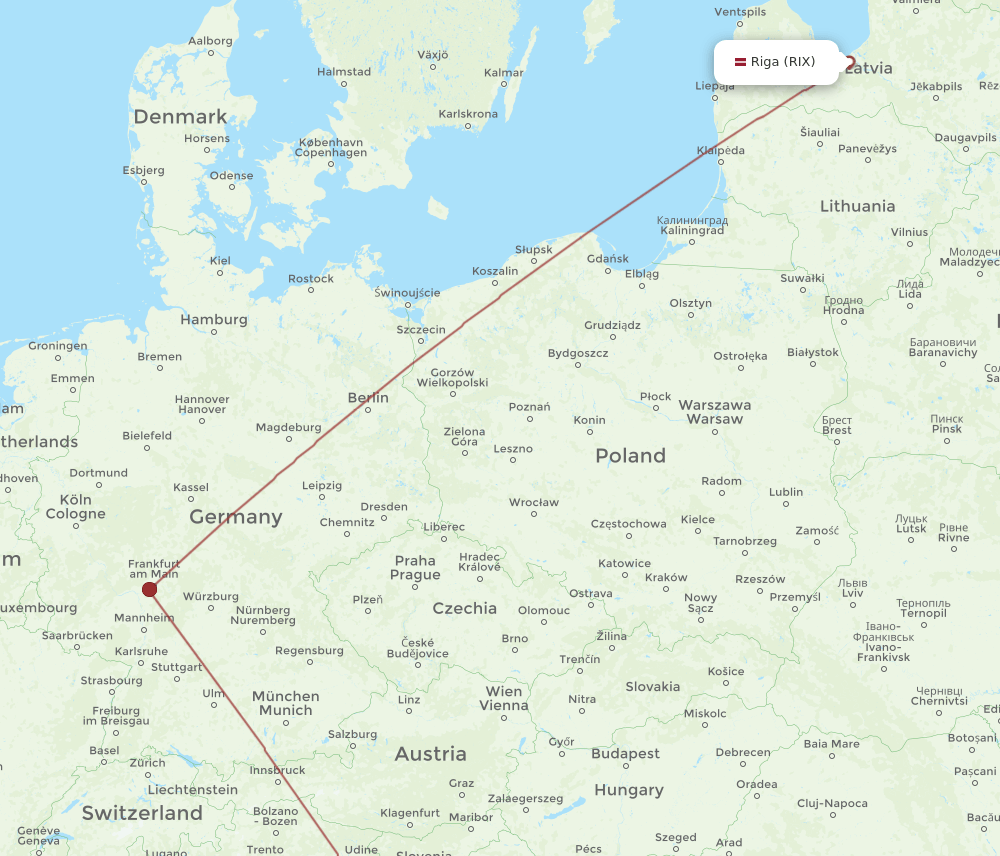 PUY to RIX flights and routes map