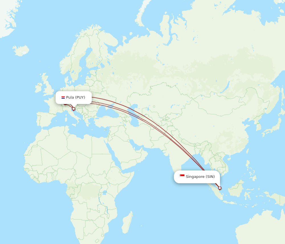 PUY-SIN flight routes