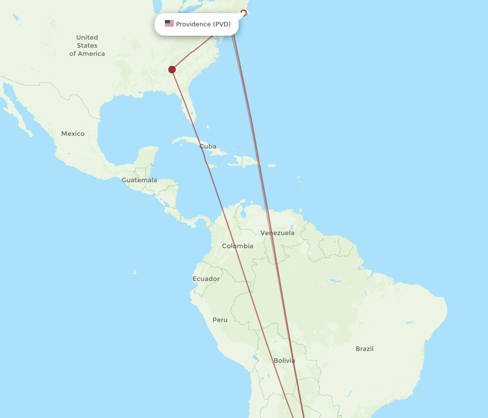 PVD-EZE flight routes
