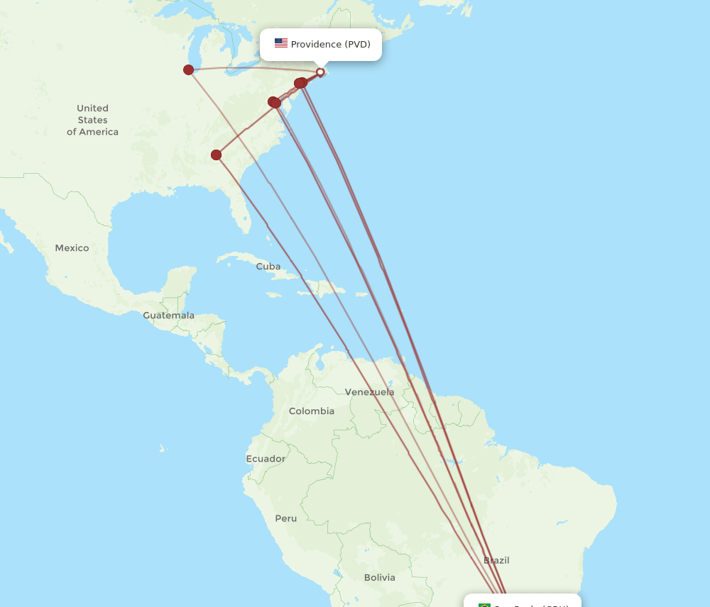 PVD-GRU flight routes