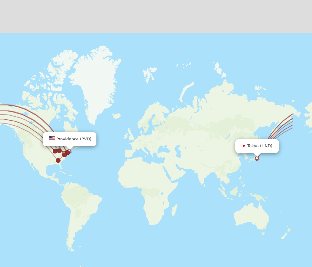 PVD-HND flight routes