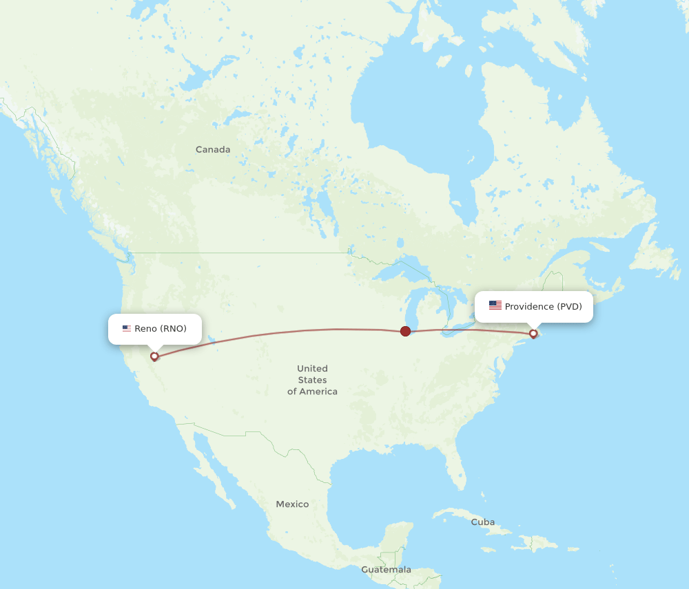 PVD-RNO flight routes