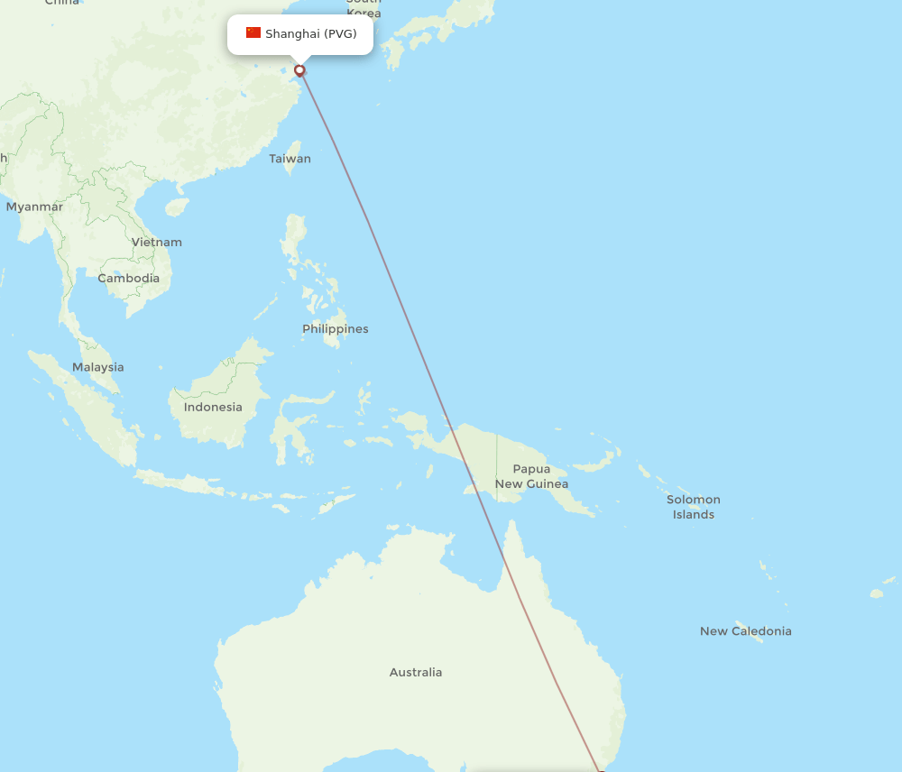 PVG-AVV flight routes