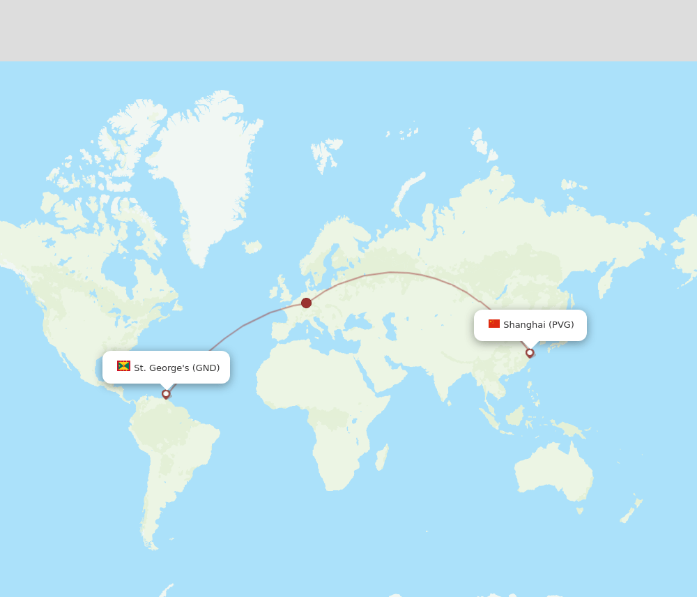 PVG-GND flight routes
