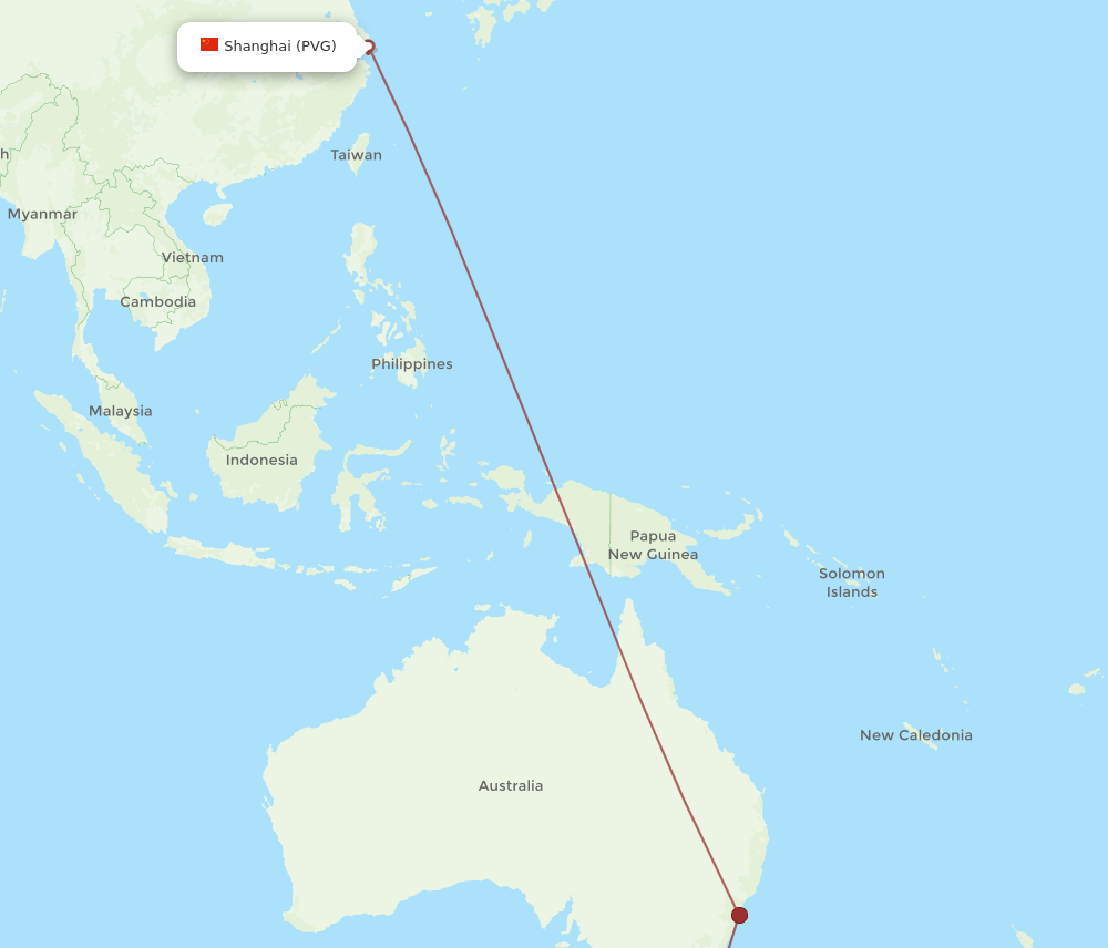 PVG-HBA flight routes
