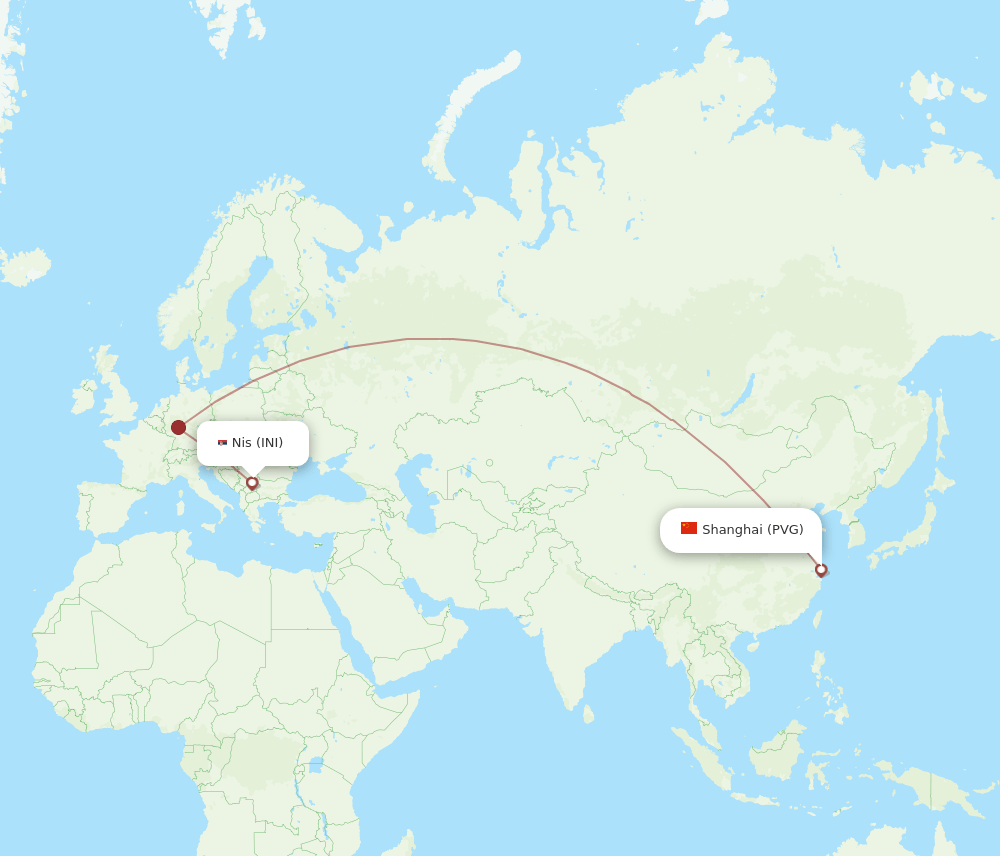All Flight Routes From Shanghai To Nis PVG To INI Flight Routes all-flight-routes-from-shanghai-to-nis-pvg-to-ini-flight-routes