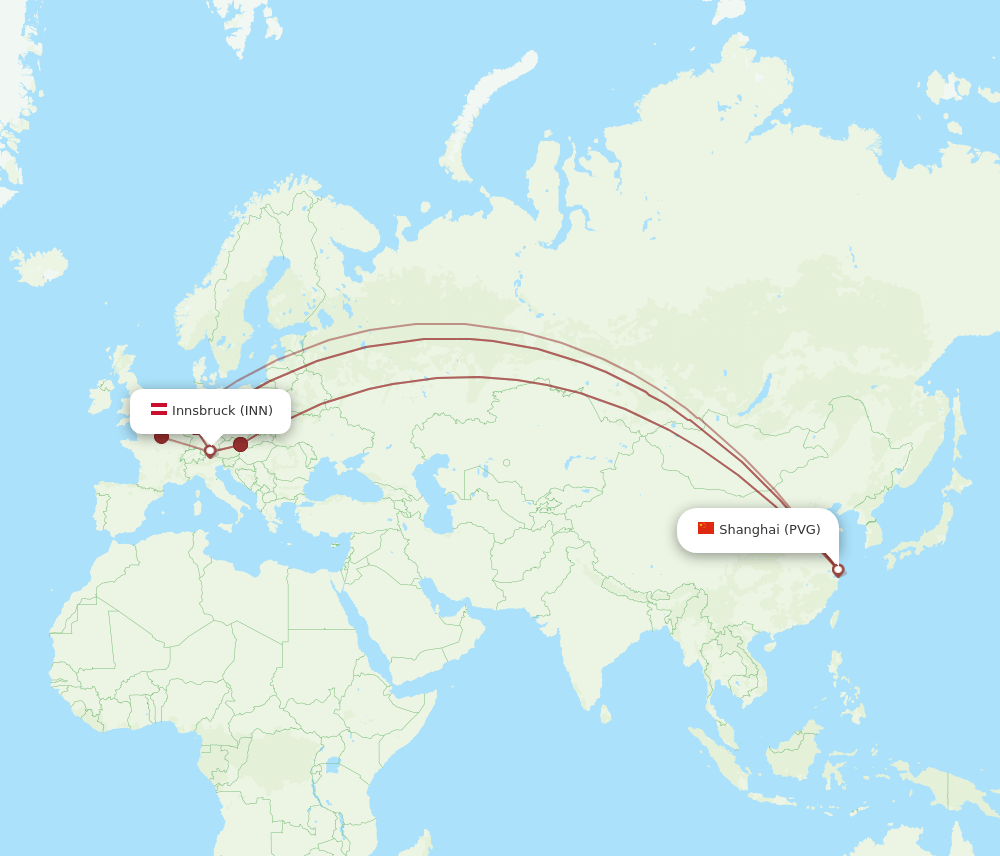 PVG-INN flight routes